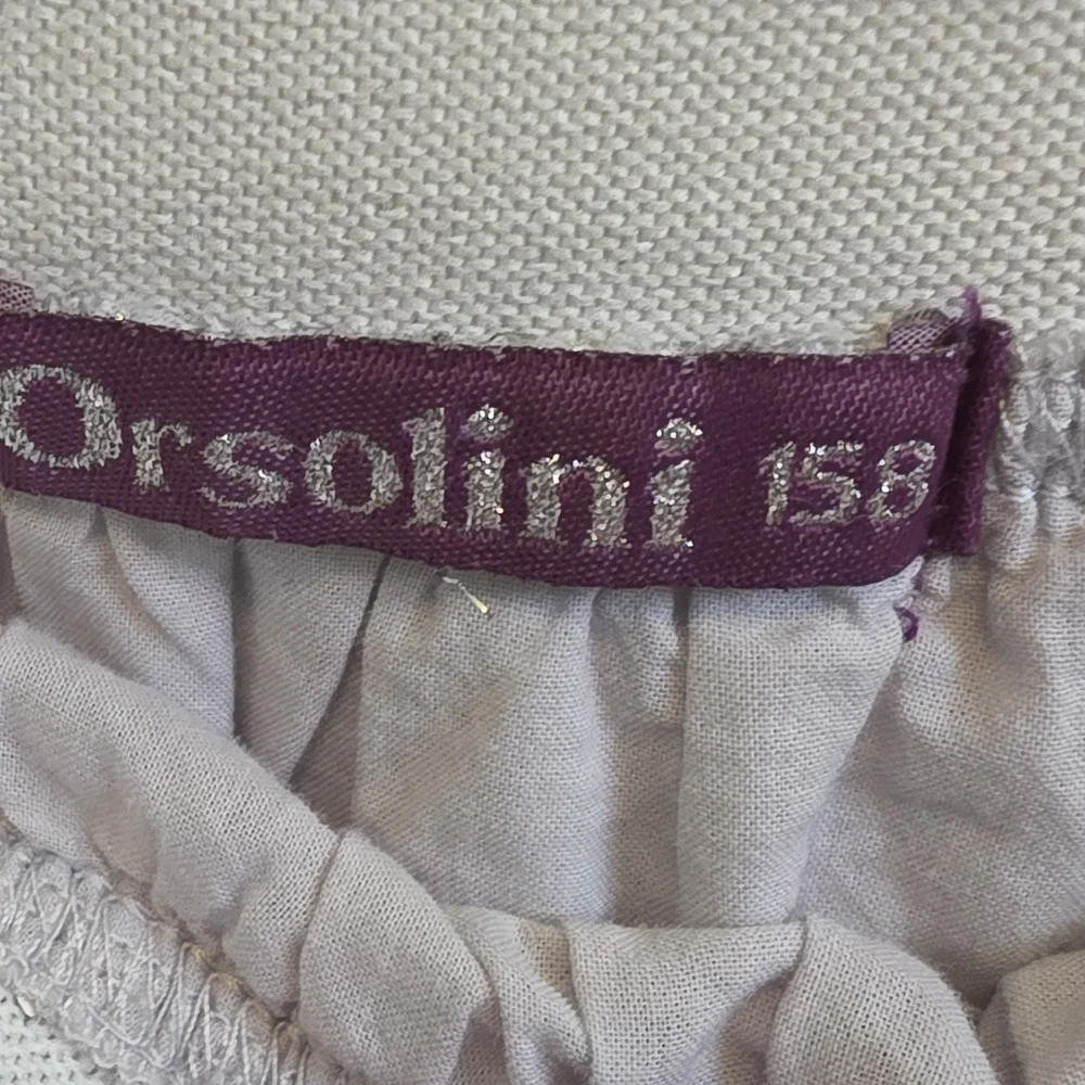 Orsolini 158 Vintage Silver Sequin Lined Mini Skirt Elastic Waist Size S